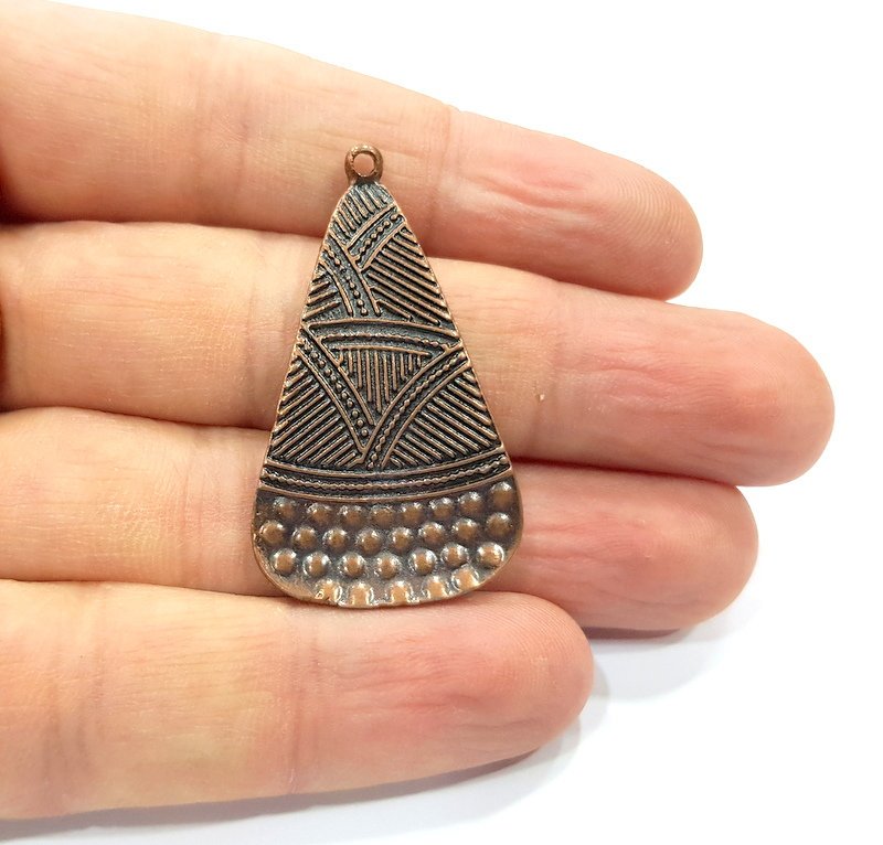 2 Copper Charm Antique Copper Charm (43x25mm) G16191