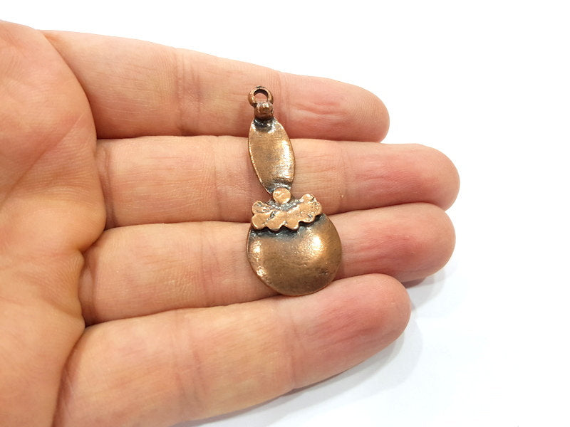2 Copper Charm Antique Copper Charm (45x19mm) G16193