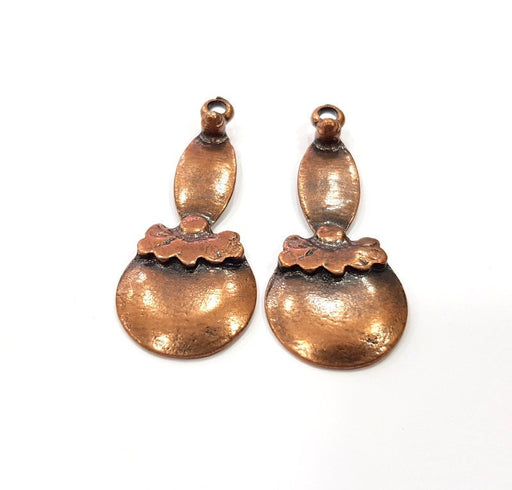 2 Copper Charm Antique Copper Charm (45x19mm) G16193