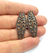 2 Copper Charm Antique Copper Charm (39x15mm) G16195