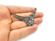 Antique Copper Pendant Antique Copper Plated Metal (61x39mm) G16197