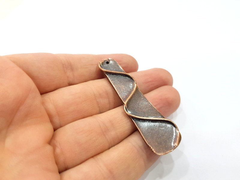 2 Copper Charm Antique Copper Charm (60x19mm) G16200