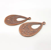 2 Copper Charm Antique Copper Charm (46x26mm) G16205