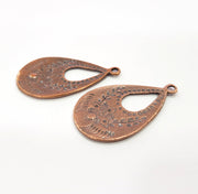 2 Copper Charm Antique Copper Charm (46x26mm) G16205