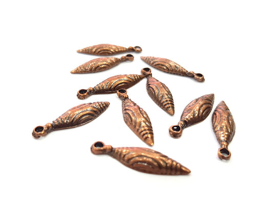 10 Copper Charm Antique Copper Charm (24x6mm) G16206