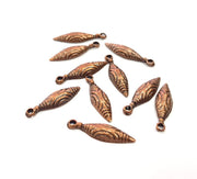 10 Copper Charm Antique Copper Charm (24x6mm) G16206