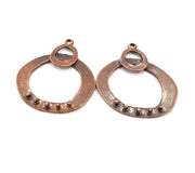 2 Copper Charm Antique Copper Charm (50x40mm) G16207