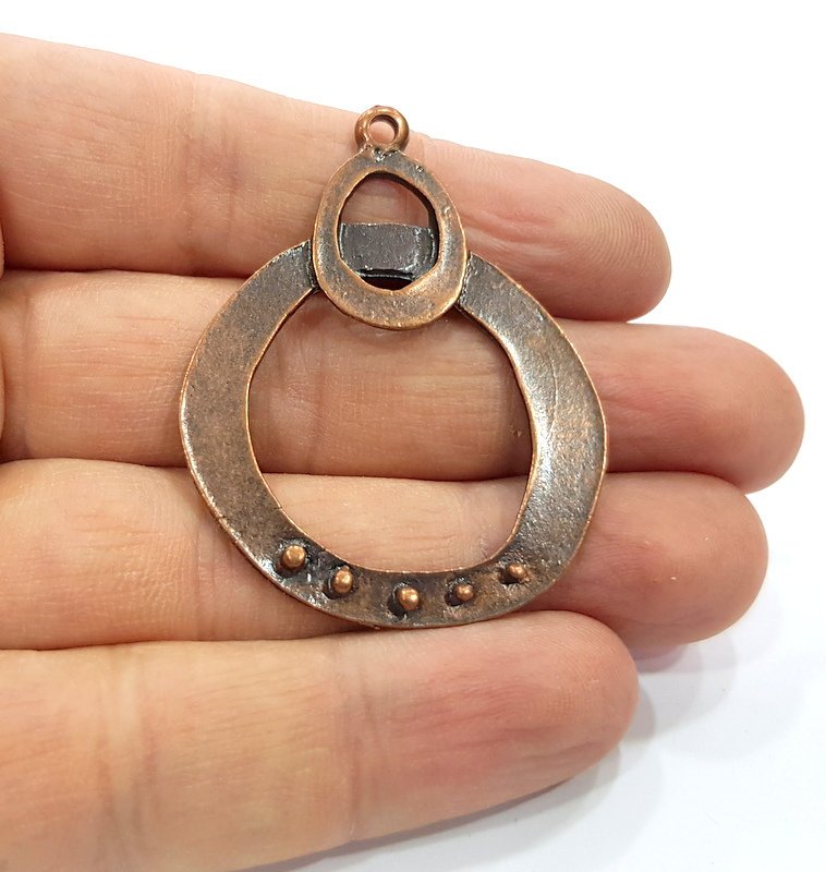 2 Copper Charm Antique Copper Charm (50x40mm) G16207