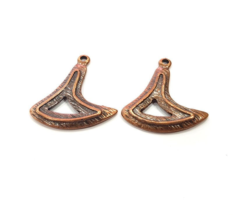 2 Copper Charm Antique Copper Charm (35x31mm) G16212