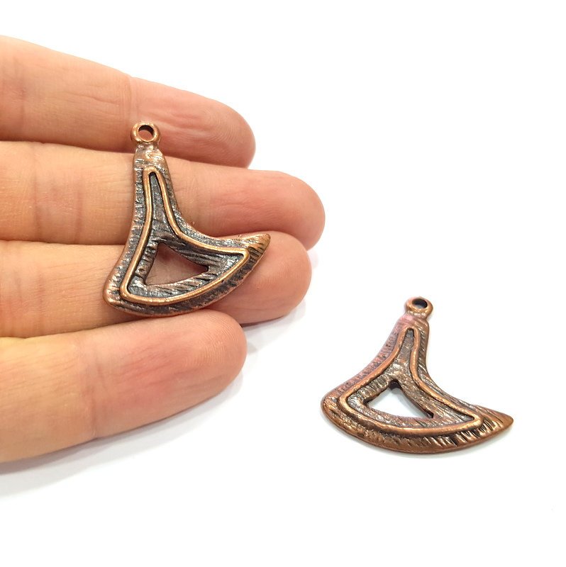 2 Copper Charm Antique Copper Charm (35x31mm) G16212