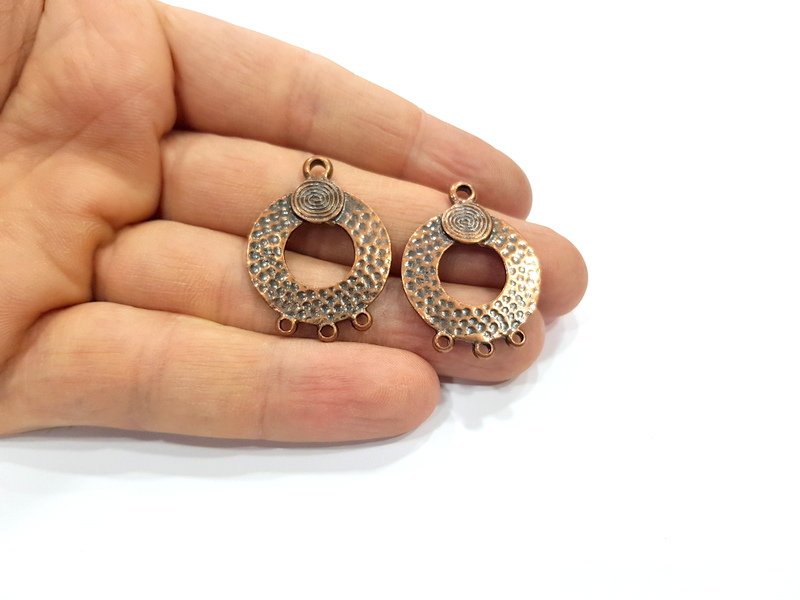 2 Copper Charm Antique Copper Charm (33x24mm) G16216