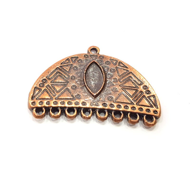 2 Copper Charm Connector Antique Copper Charm (42x29mm) G16226