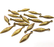 10 Antique Bronze Charm Antique Bronze Plated Charm (24x6mm) G16240