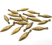 10 Antique Bronze Charm Antique Bronze Plated Charm (24x6mm) G16240