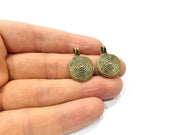 4 Spiral Charm Antique Bronze Charm (24x17mm) G16242