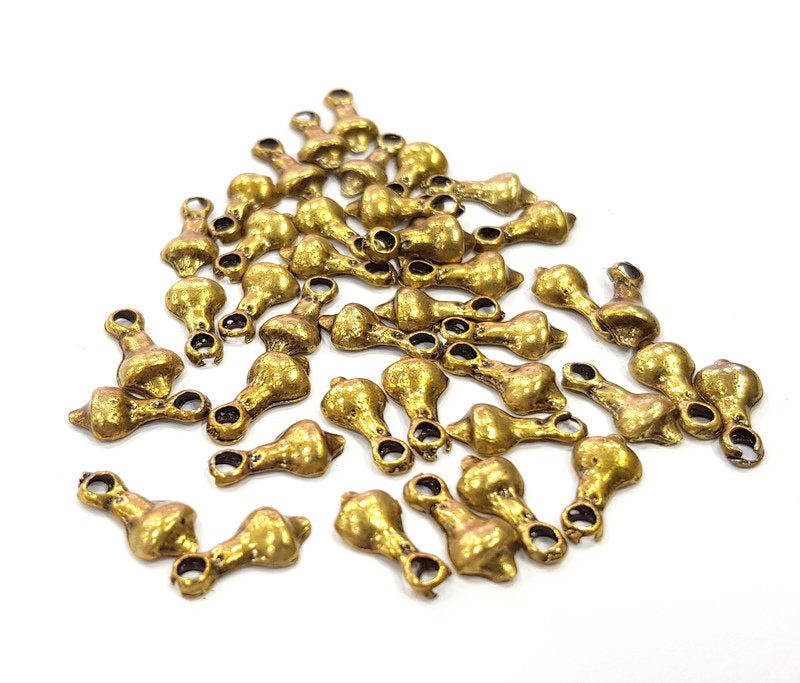 30 Antique Bronze Charm Antique Bronze Plated Charm (12x5mm) G16243