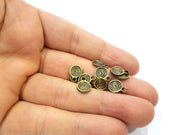 20 Spiral Charm Antique Bronze Charm (10x8mm) G16247