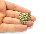 2 Heart Charm Antique Bronze Charm (25mm) G16249