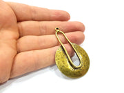 2 Antique Bronze Charm Antique Bronze Plated Charm (60x36mm) G16447