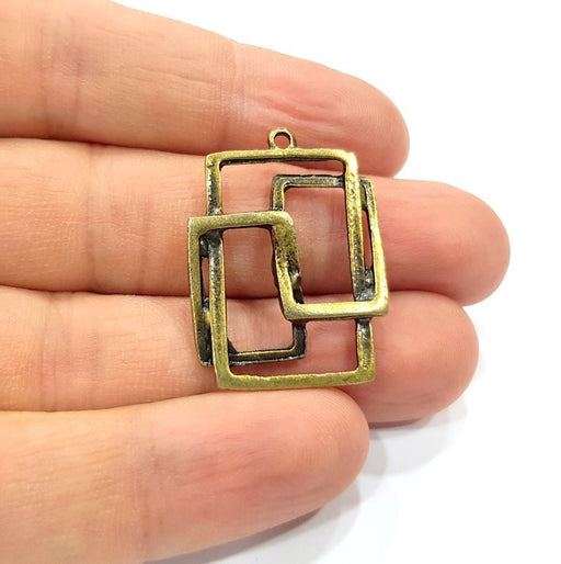 4 Antique Bronze Charm Antique Bronze Plated Charm (31x24mm) G16255