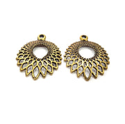 4 Antique Bronze Charm Antique Bronze Plated Charm (32x36mm) G16259