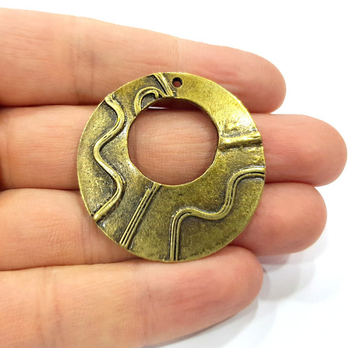 2 Antique Bronze Charm Antique Bronze Plated Charm (40mm) G16261