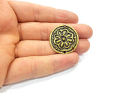 2 Antique Bronze Connector Charm Antique Bronze Plated Charm (30mm) G16264