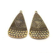 2 Antique Bronze Charm Antique Bronze Plated Charm (42x24mm) G16266