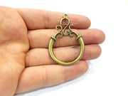 2 Antique Bronze Charm Antique Bronze Plated Charm (52x35mm) G16267