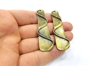 2 Antique Bronze Charm Antique Bronze Plated Charm (69x18mm) G16270