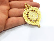 Gold Pendant Gold Plated Metal (64x46mm)  G16282