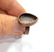 Copper Ring Blank Setting Cabochon Base inlay Ring Backs Mounting Adjustable Ring Base Bezel (18x13mm blank) Antique Copper Plated G16309