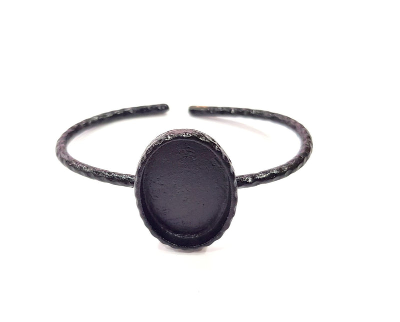 Antique Bronze Ring Blank Setting Cabochon Base inlay Ring Backs Mounting Adjustable Ring Bezel (25x18mm blank) Antique Bronze Plated G16315