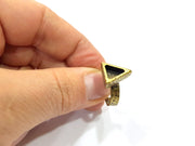 Antique Bronze Ring Blank Setting Cabochon Base inlay Ring Backs Mounting Adjustable Ring Bezel (9x8mm blank) Antique Bronze Plated G16317