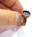Copper Ring Blank Setting Cabochon Base inlay Ring Backs Mounting Adjustable Ring Base Bezel (10mm blank) Antique Copper Plated G16325