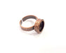 Copper Ring Blank Setting Cabochon Base inlay Ring Backs Mounting Adjustable Ring Base Bezel (10mm blank) Antique Copper Plated G16325