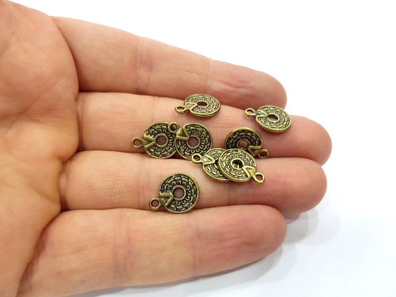 10 Antique Bronze Charm Antique Bronze Plated Charm (14x11mm) G16334