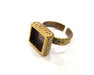 Antique Bronze Ring Blank Setting Cabochon Base inlay Ring Backs Mounting Adjustable Ring Bezel (10x10mm blank) Antique Bronze Plated G16344