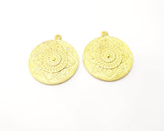 2 Gold Charms Gold Plated Charms  (24mm)  G17151