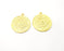 2 Gold Charms Gold Plated Charms  (24mm)  G17151