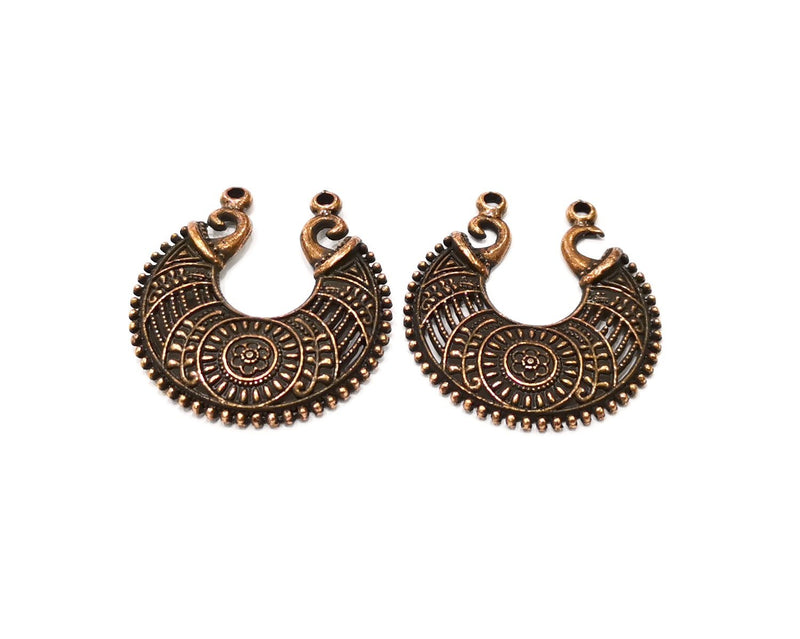 2 Copper Charm Antique Copper Charm (30x28mm) G17167