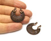 2 Copper Charm Antique Copper Charm (30x28mm) G17167