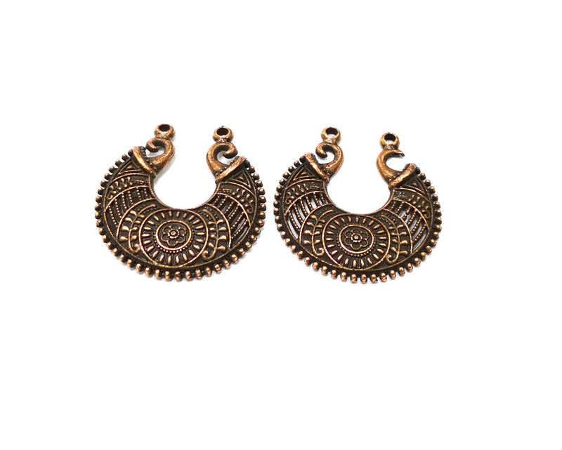 2 Copper Charm Antique Copper Charm (30x28mm) G17167