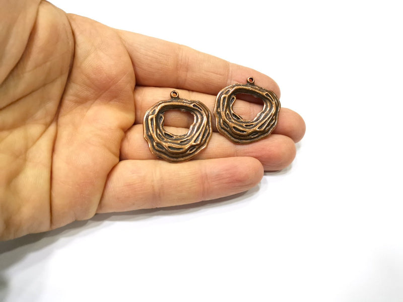 4 Copper Charm Antique Copper Charm (31x30mm) G17169