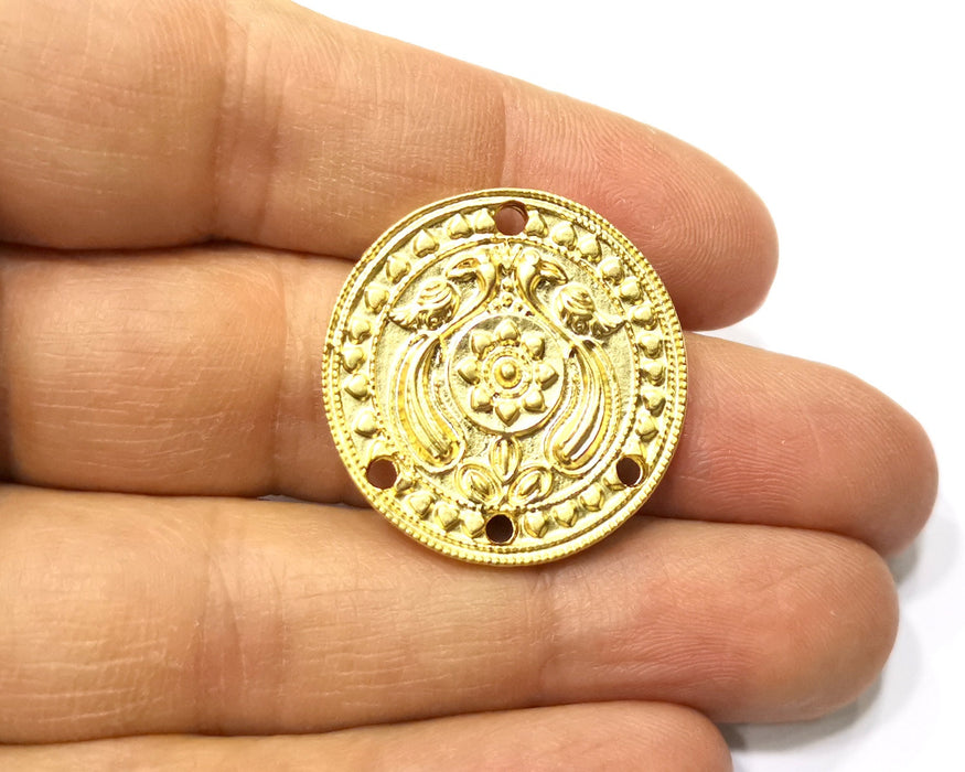 2 Gold Charms Gold Plated Charms  (29mm)  G17187