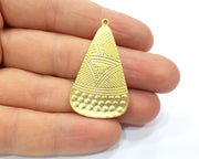 2 Gold Charms Gold Plated Charms  (43x24mm)  G16368