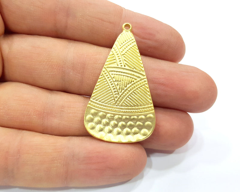 2 Gold Charms Gold Plated Charms  (43x24mm)  G16368