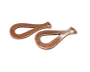 4 Copper Charm Antique Copper Charm (43x21mm) G16381