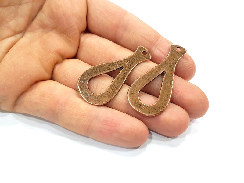 4 Copper Charm Antique Copper Charm (43x21mm) G16381