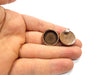 Earring Blank Backs Base Settings Copper Resin Blank Cabochon Base inlay Mountings Antique Copper Plated (18mm blank) 1 Pair G16382